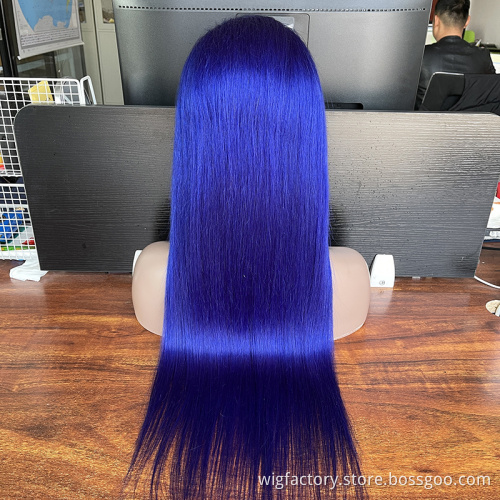 13*4 frontal wigs lace front human hair 100 virgin cheveux humain,straight mink hair blue human hair wig